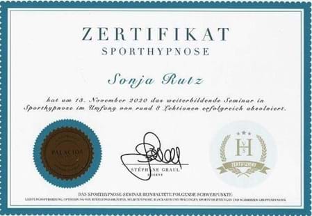 „Zertifikat Sporthypnose Hypnose Aadorf – Weiterbildung für mentale Stärke, Motivation und Leistungsentwicklung“, Sonja Rutz
